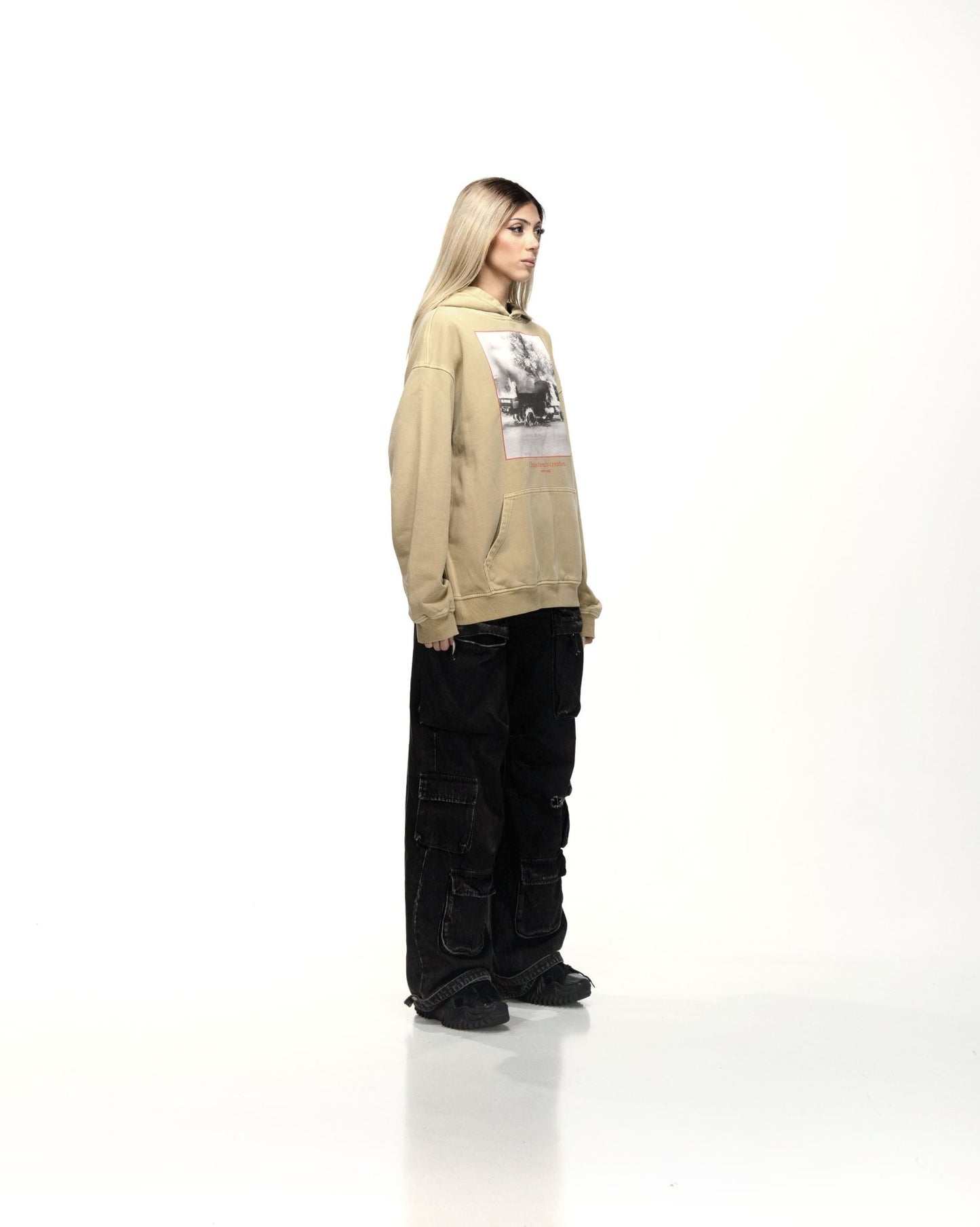 CHAOS OVERSIZED FADED HOODIE - Drip by Rage