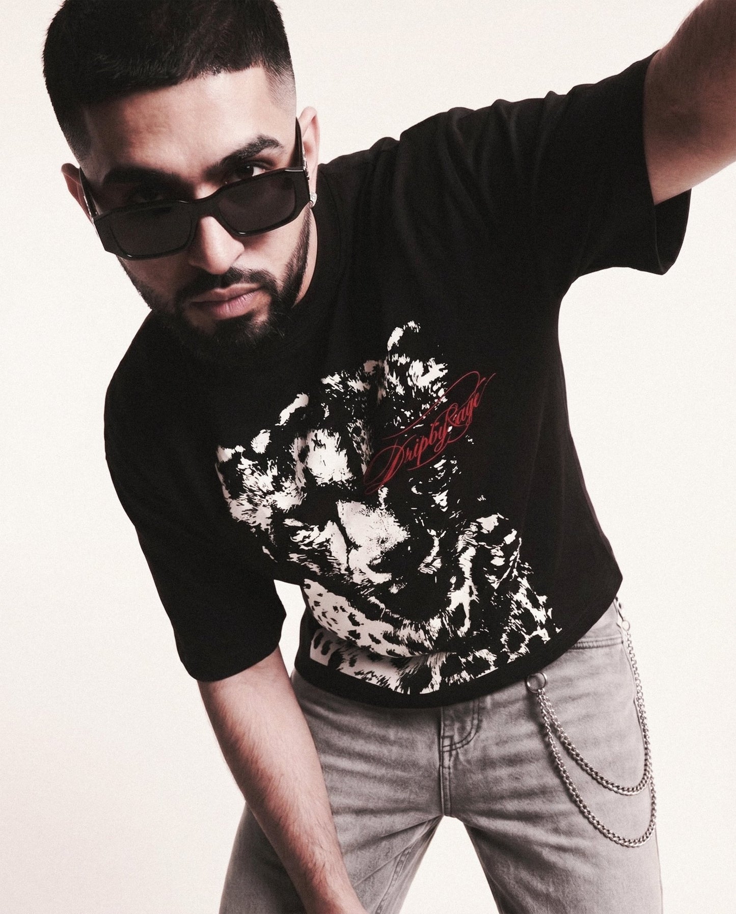 CHEETAH BOXY T-SHIRT - Drip by Rage