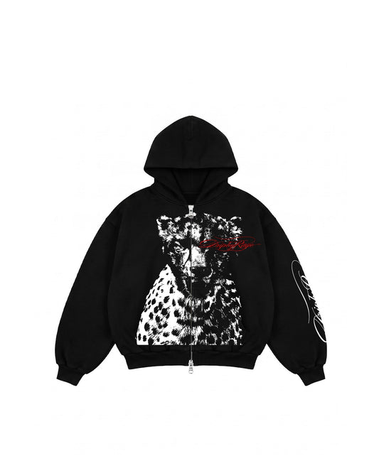 CHEETAH ZIP-UP HOODIE - Drip by Rage