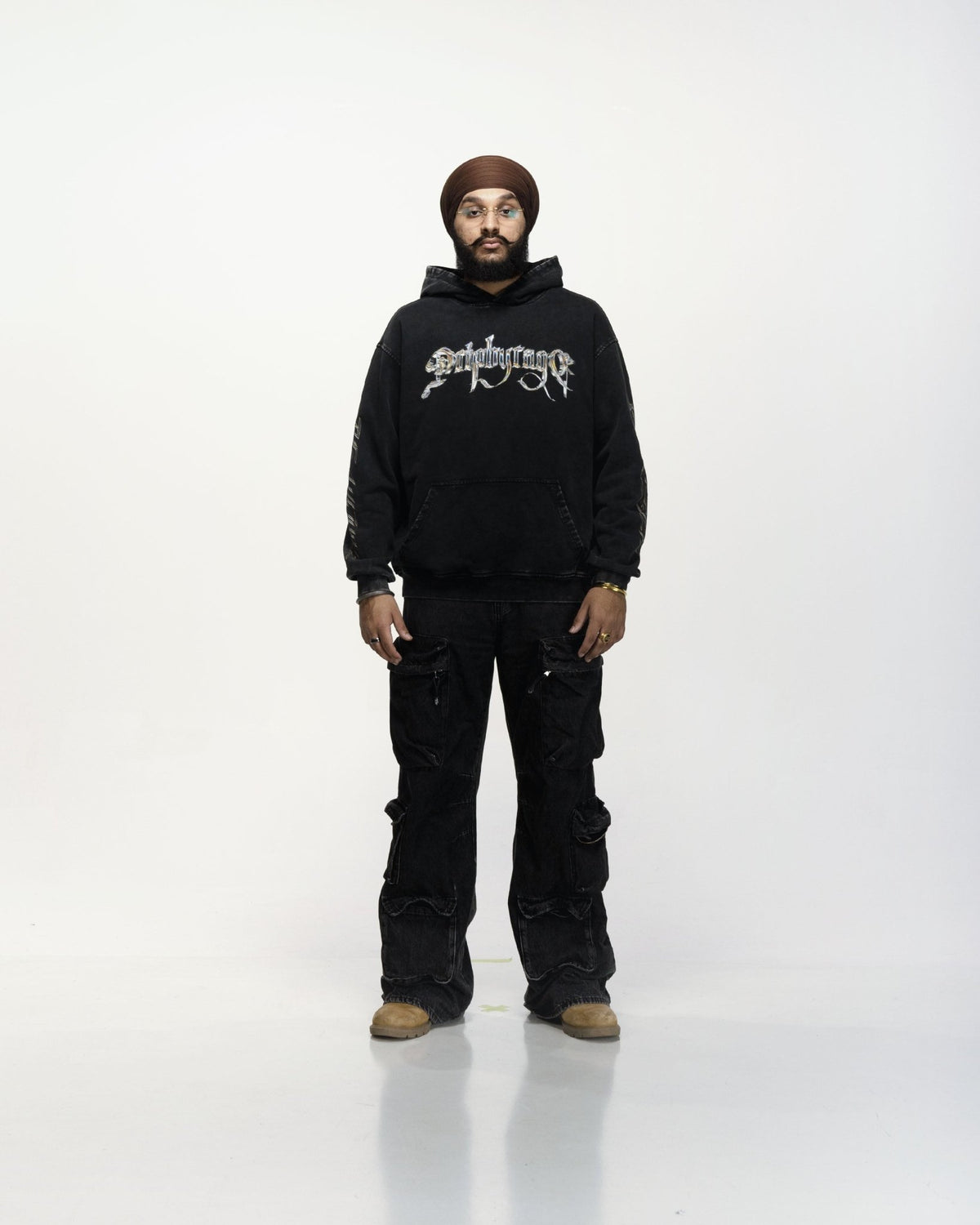 CHROME DRIP OVERSIZED FADED HOODIE - Drip by Rage