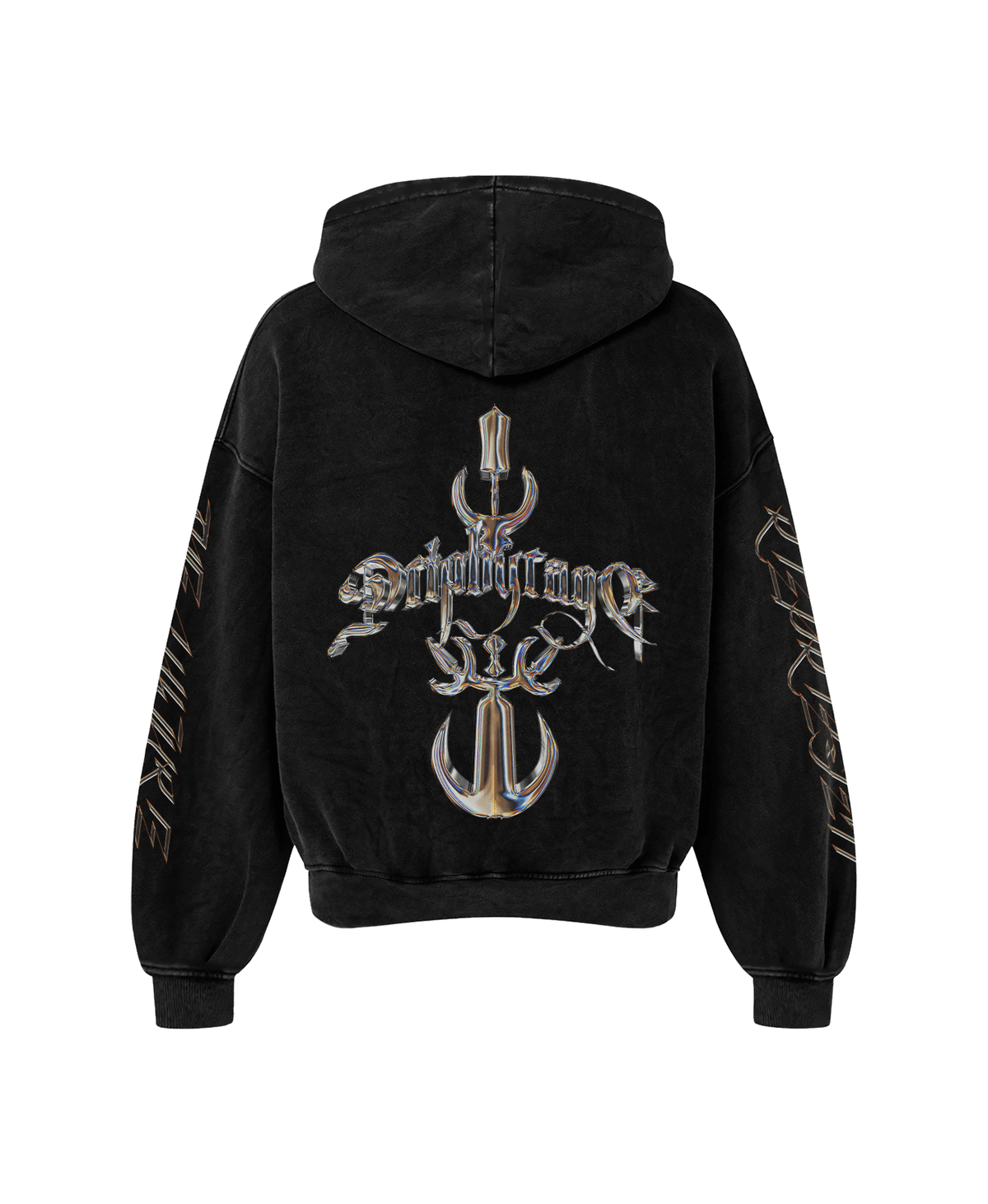 CHROME DRIP OVERSIZED FADED HOODIE - Drip by Rage