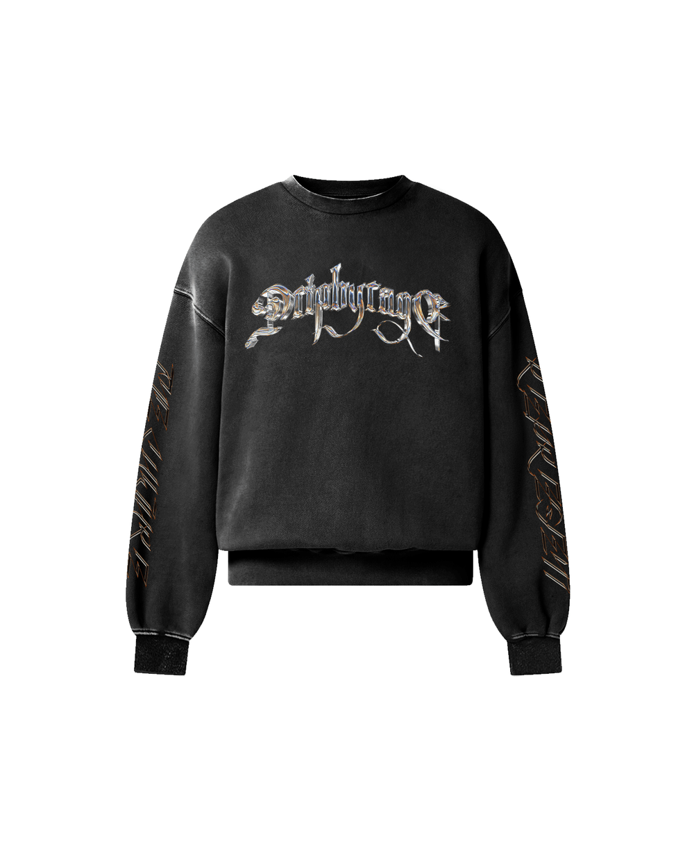 CHROME DRIP OVERSIZED FADED SWEATSHIRT - Drip by Rage