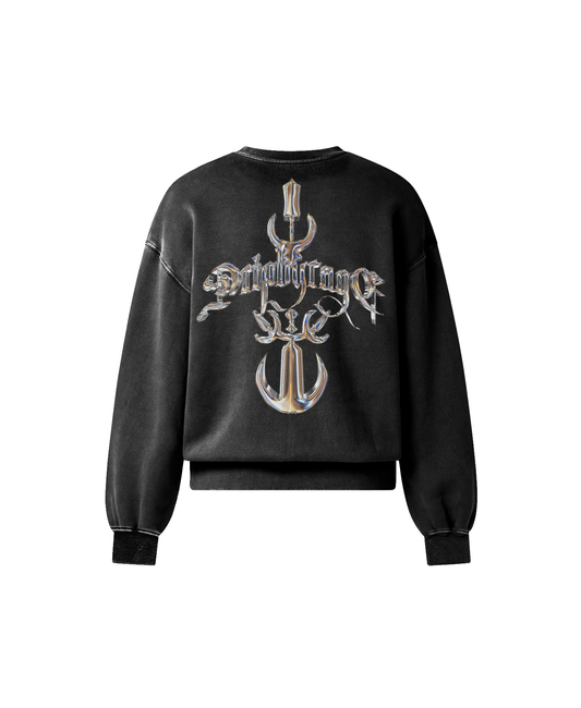 CHROME DRIP OVERSIZED FADED SWEATSHIRT - Drip by Rage