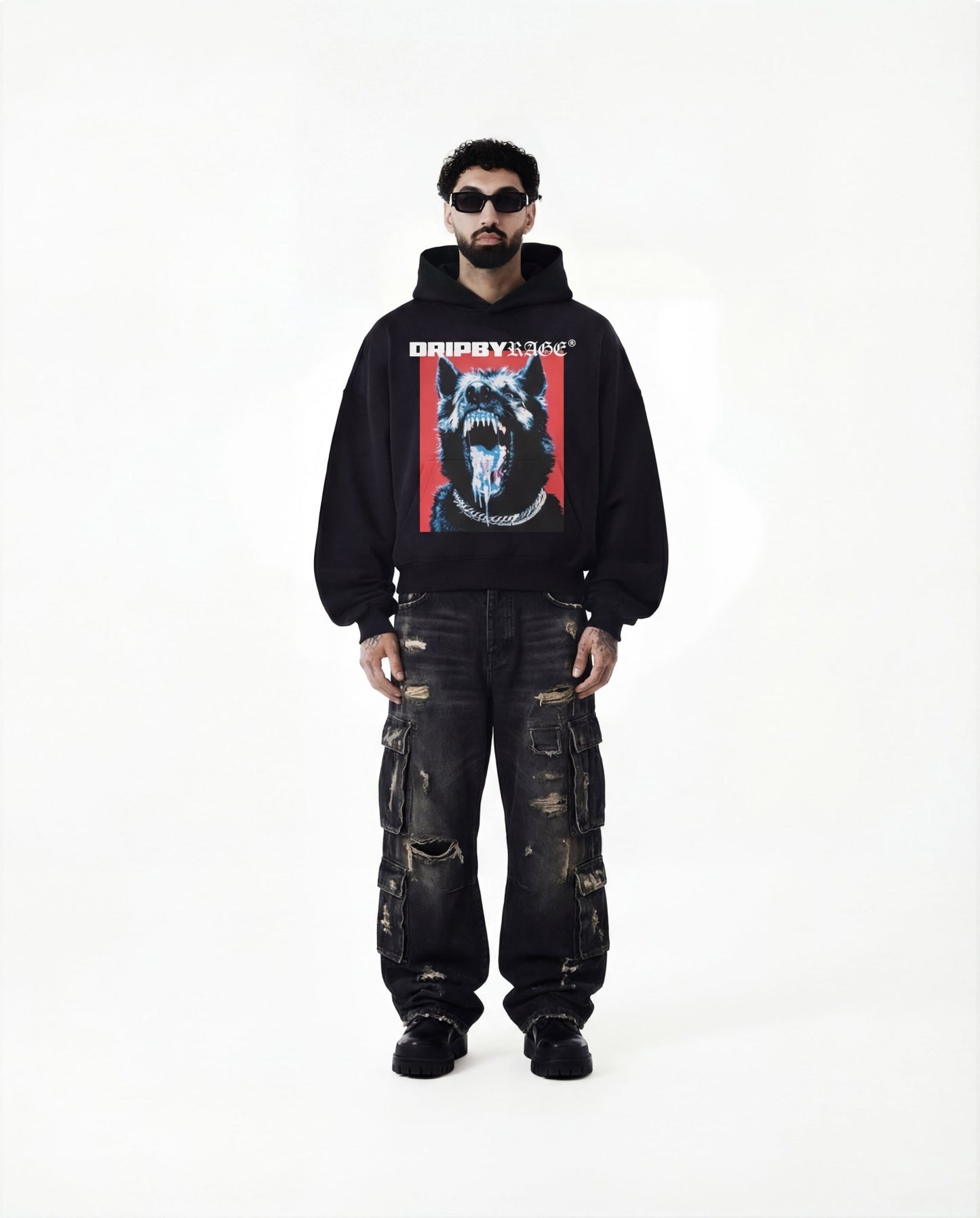 CHROME RAGE BOXY FLEECE HOODIE - Drip by Rage