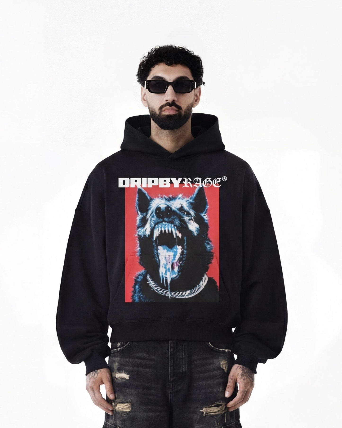 CHROME RAGE BOXY FLEECE HOODIE - Drip by Rage