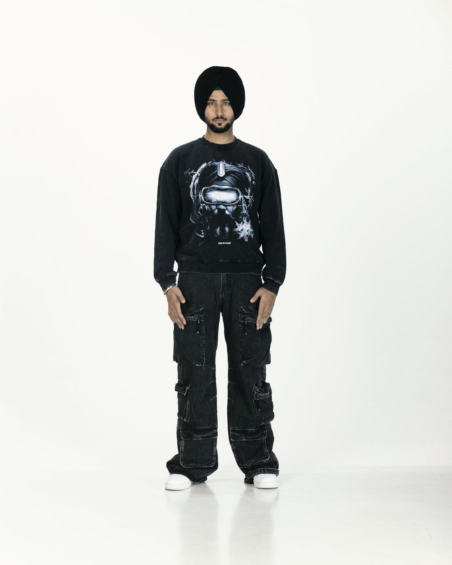 CYBER SINGH OVERSIZED FADED SWEATSHIRT - Drip by Rage