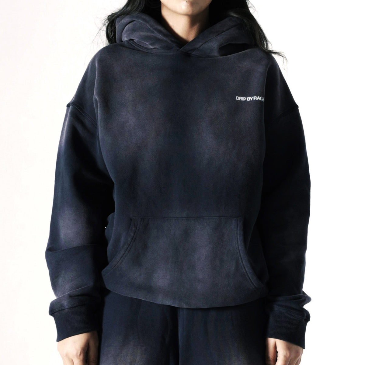 DARK BYZANITE FADED OVERSIZED PREMIUM HOODIE - Drip by Rage