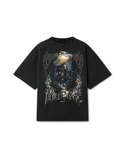 DARK KNIGHT OVERSIZED FADED T-SHIRT - Drip by Rage