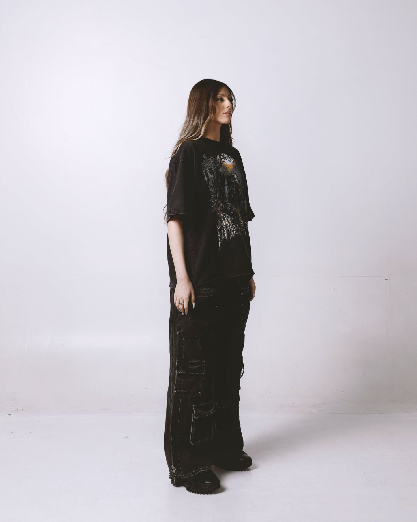 DARK KNIGHT OVERSIZED FADED T-SHIRT - Drip by Rage