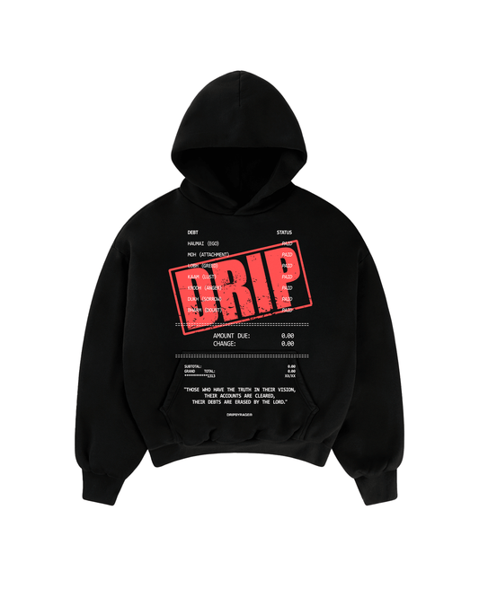 DEBTS SUN FADED BOXY HOODIE - Drip by Rage