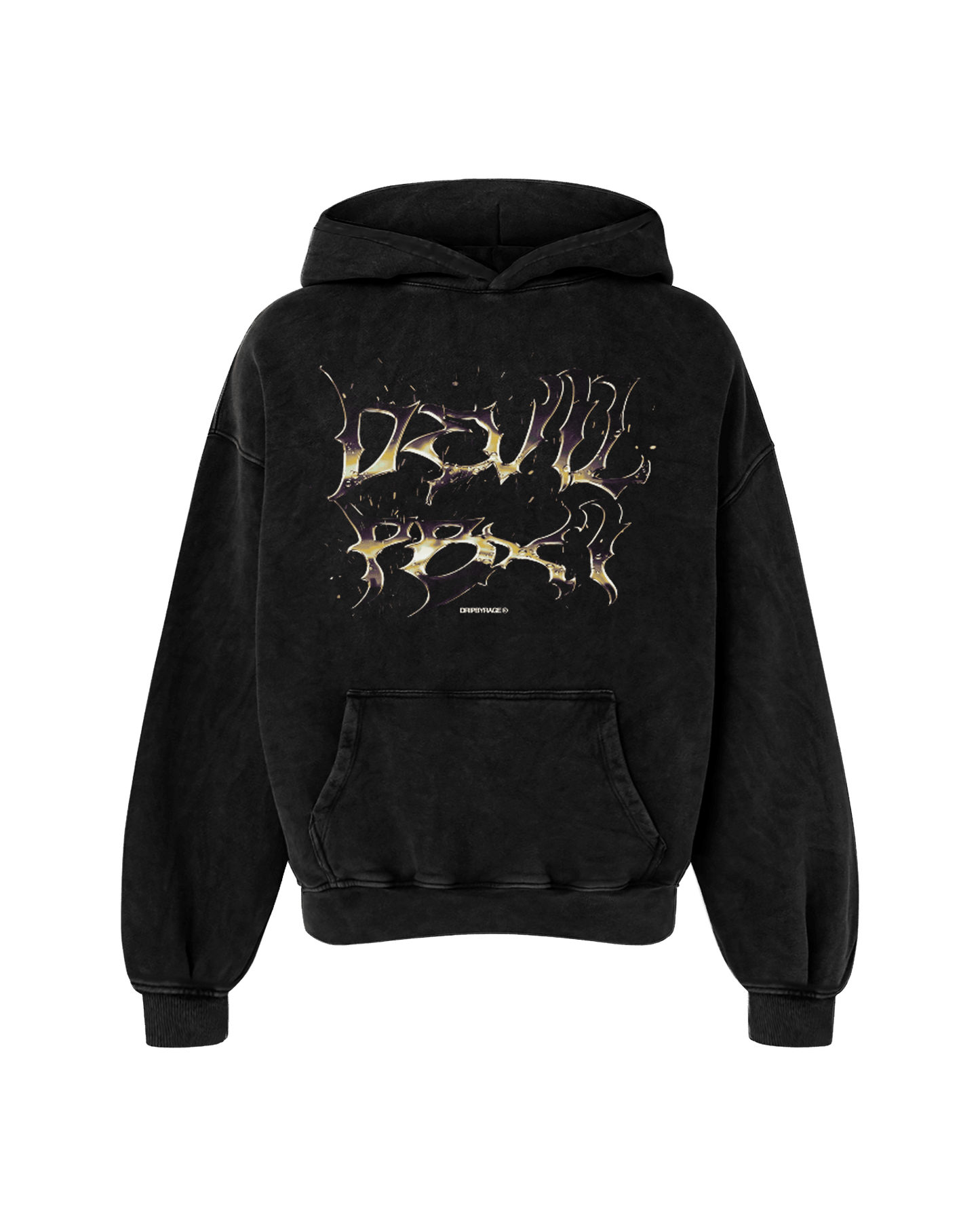DEVIL PBX1 OVERSIZED FADED HOODIE - Drip by Rage
