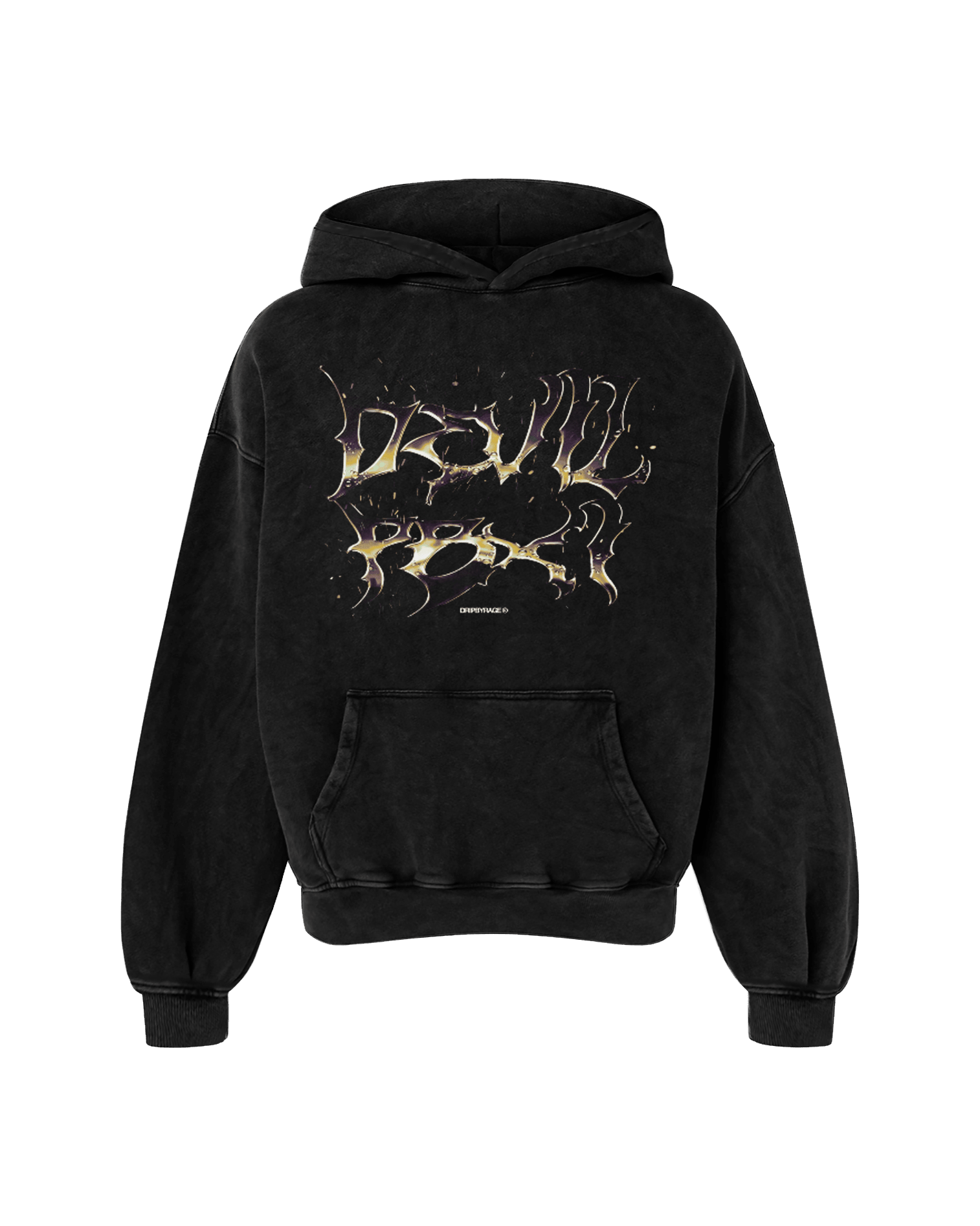 DEVIL PBX1 OVERSIZED FADED HOODIE - Drip by Rage