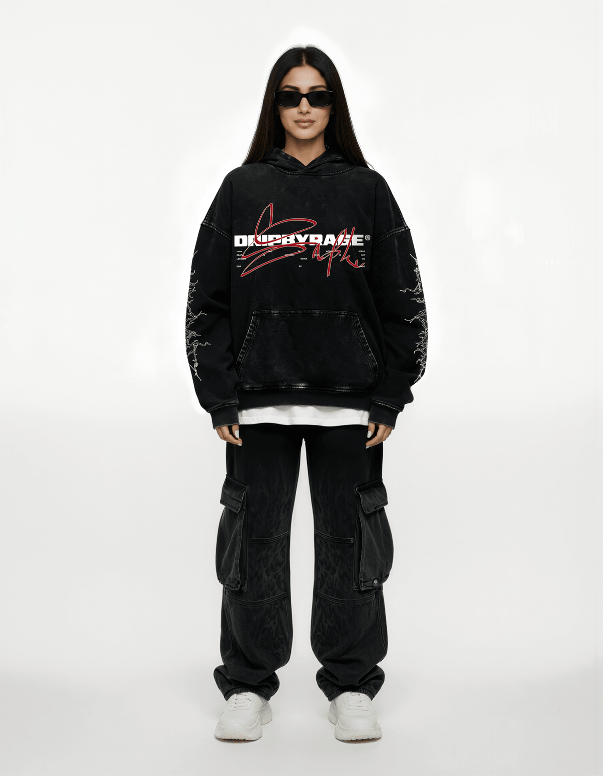 DEVIL SIDHU OVERSIZED FADED HOODIE - Drip by Rage