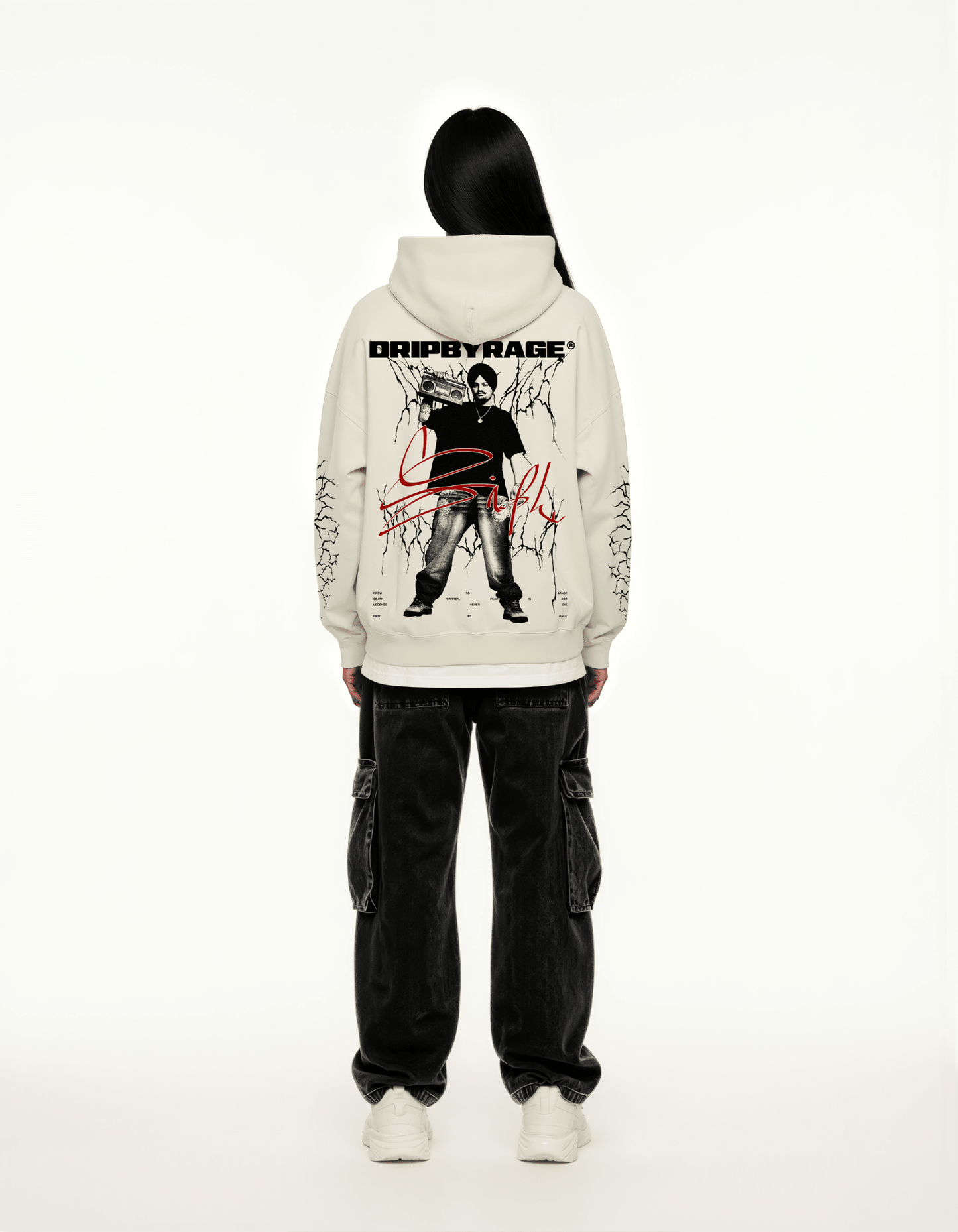 DEVIL SIDHU SUN FADED BOXY HOODIE - Drip by Rage