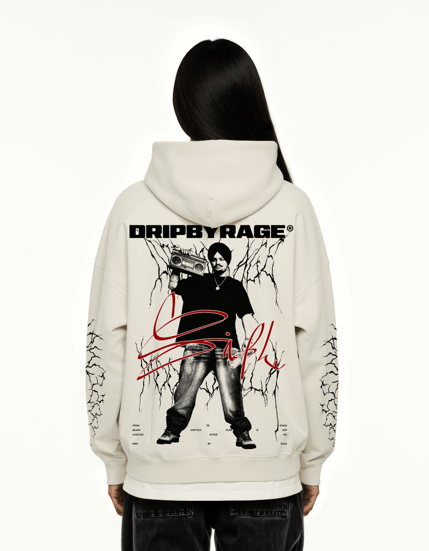 DEVIL SIDHU SUN FADED BOXY HOODIE - Drip by Rage