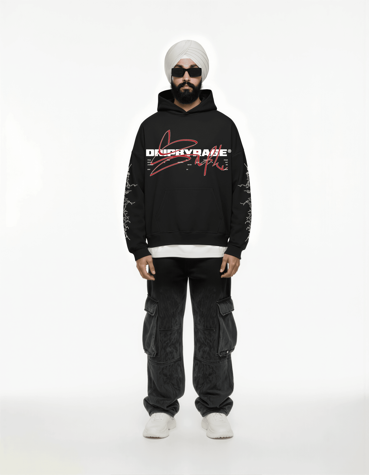 DEVIL SIDHU SUN FADED BOXY HOODIE - Drip by Rage