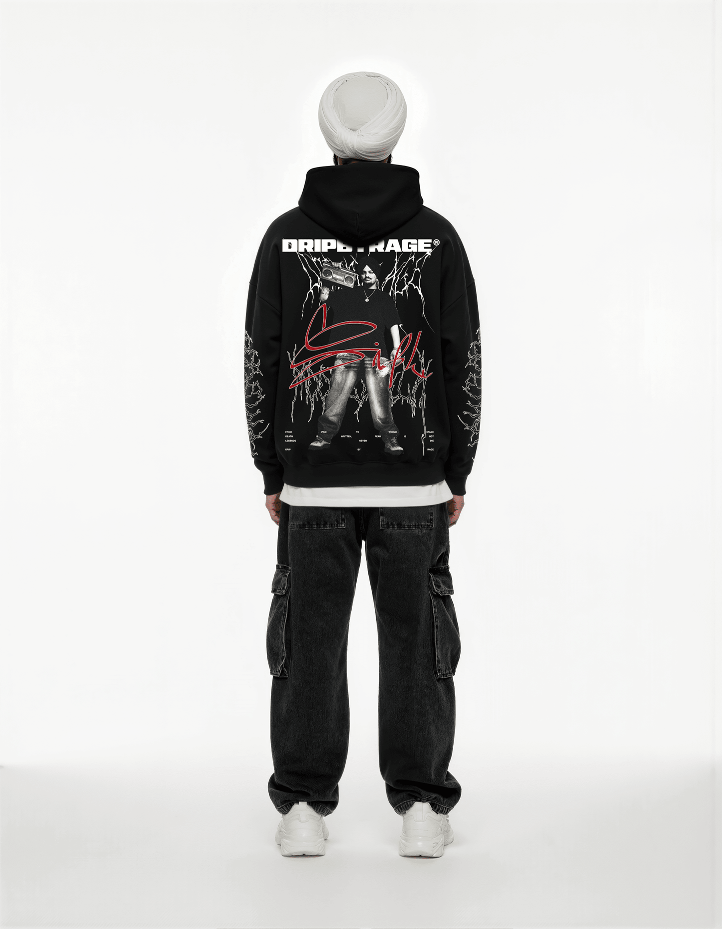 DEVIL SIDHU SUN FADED BOXY HOODIE - Drip by Rage