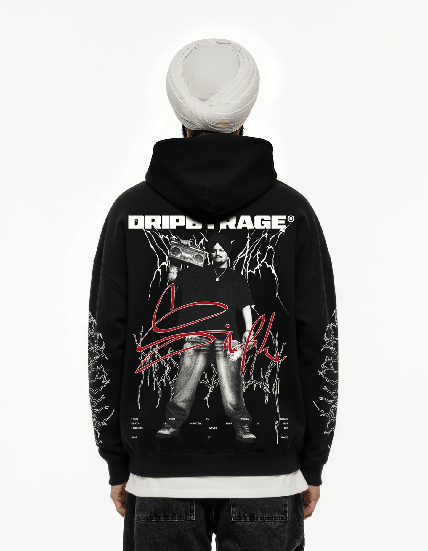 DEVIL SIDHU SUN FADED BOXY HOODIE - Drip by Rage