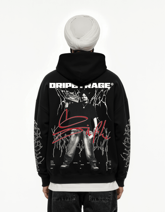 DEVIL SIDHU SUN FADED BOXY HOODIE - Drip by Rage