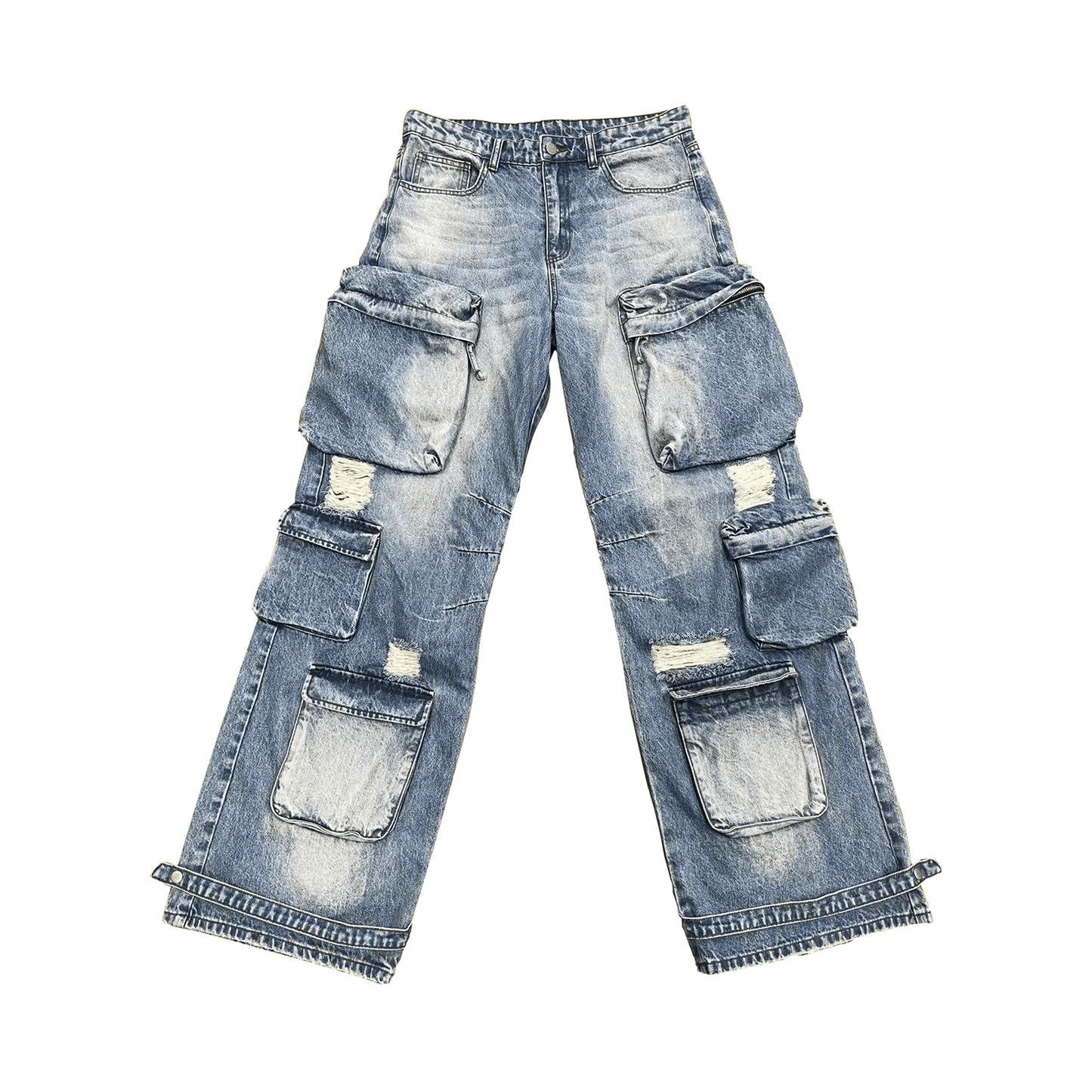 DISTRESSED CARGO DENIM - Drip by Rage