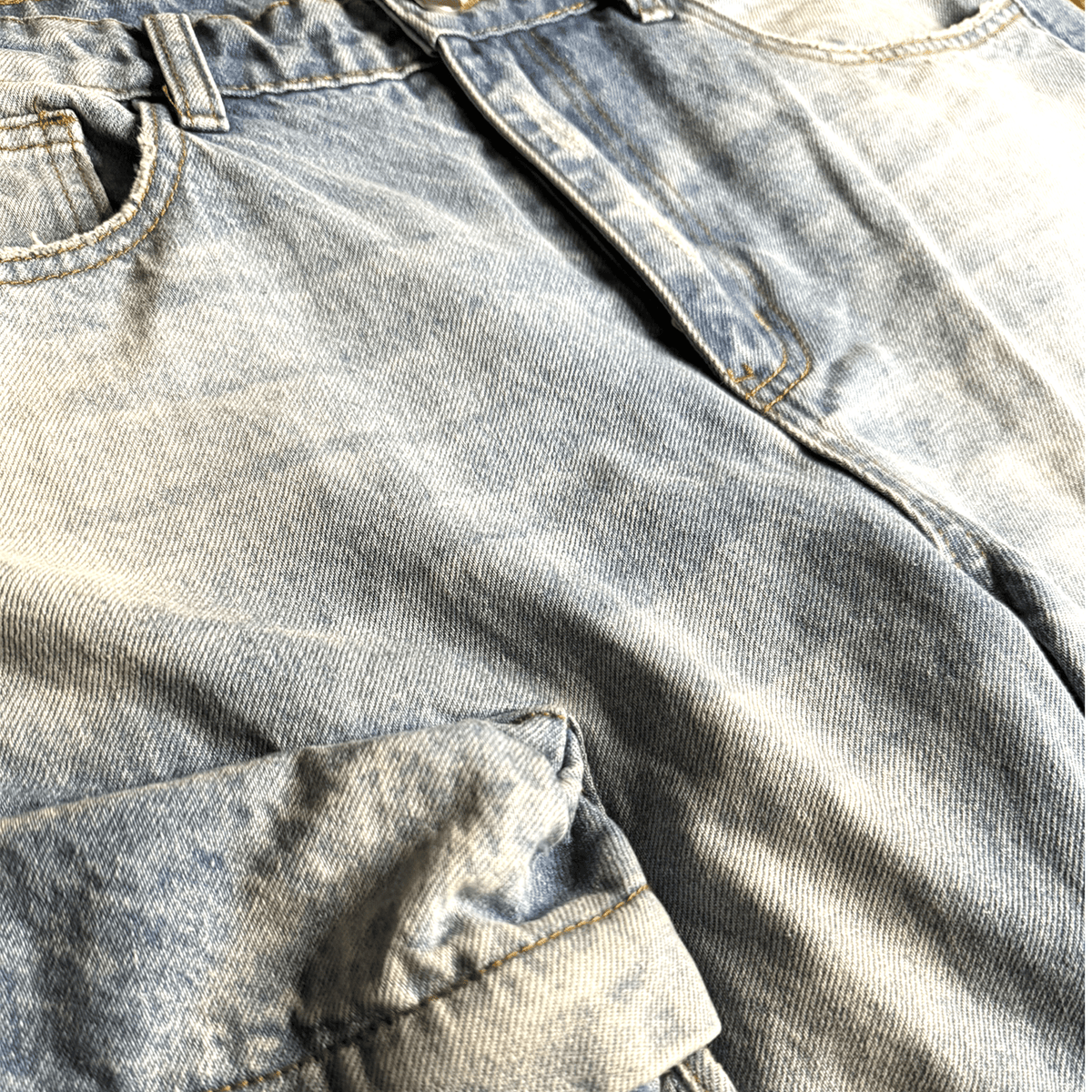 DISTRESSED CARGO DENIM - Drip by Rage