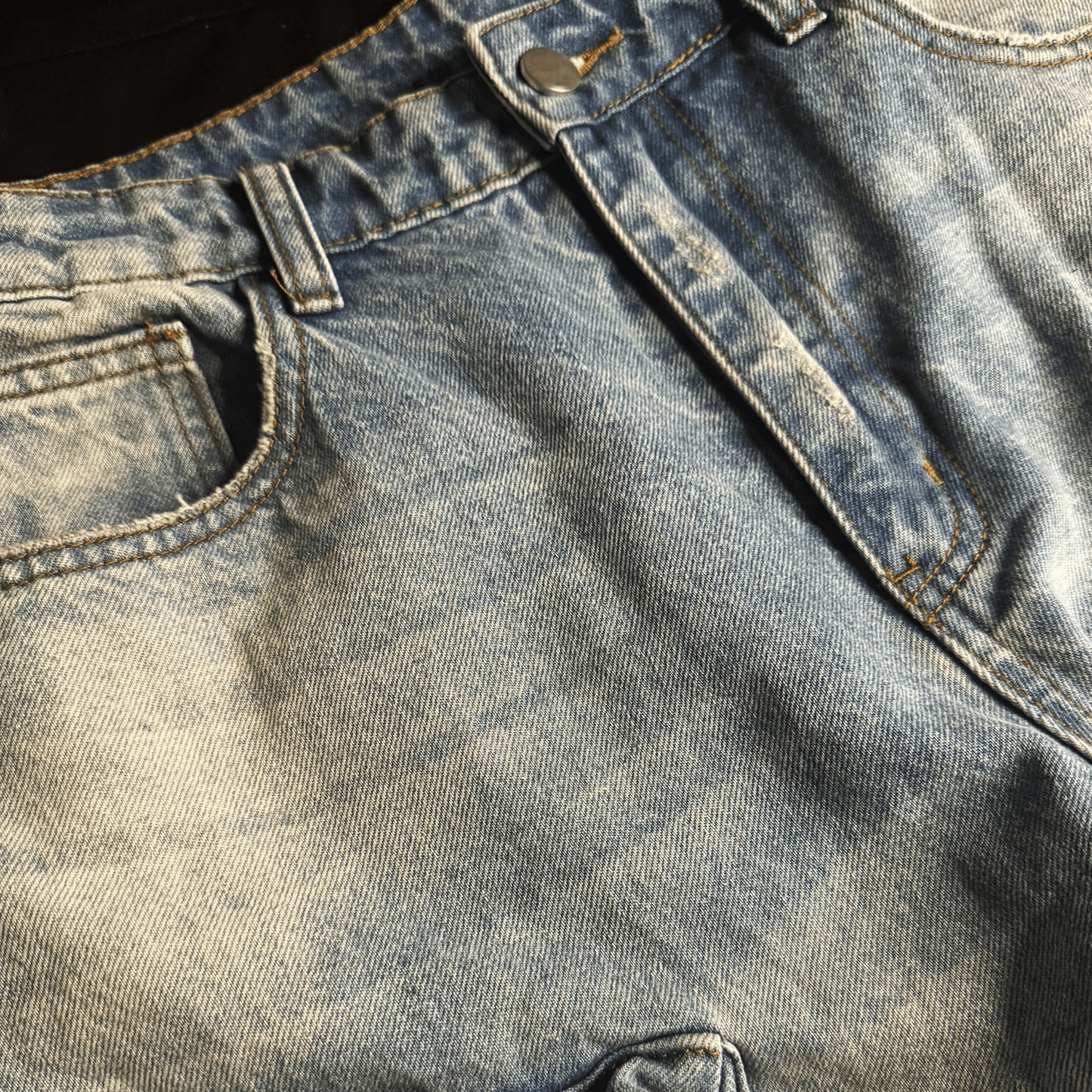 DISTRESSED CARGO DENIM - Drip by Rage