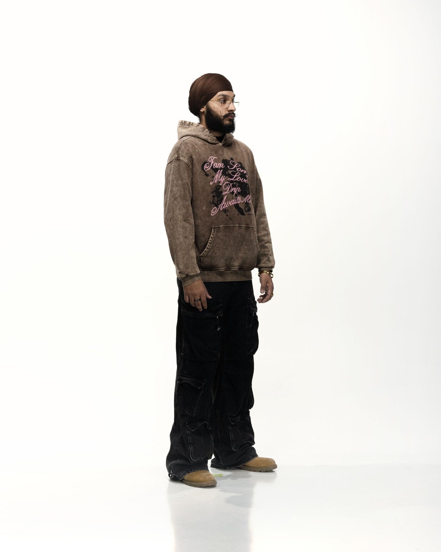 DRIP AWAITS ME OVERSIZED WASHED HOODIE - Drip by Rage