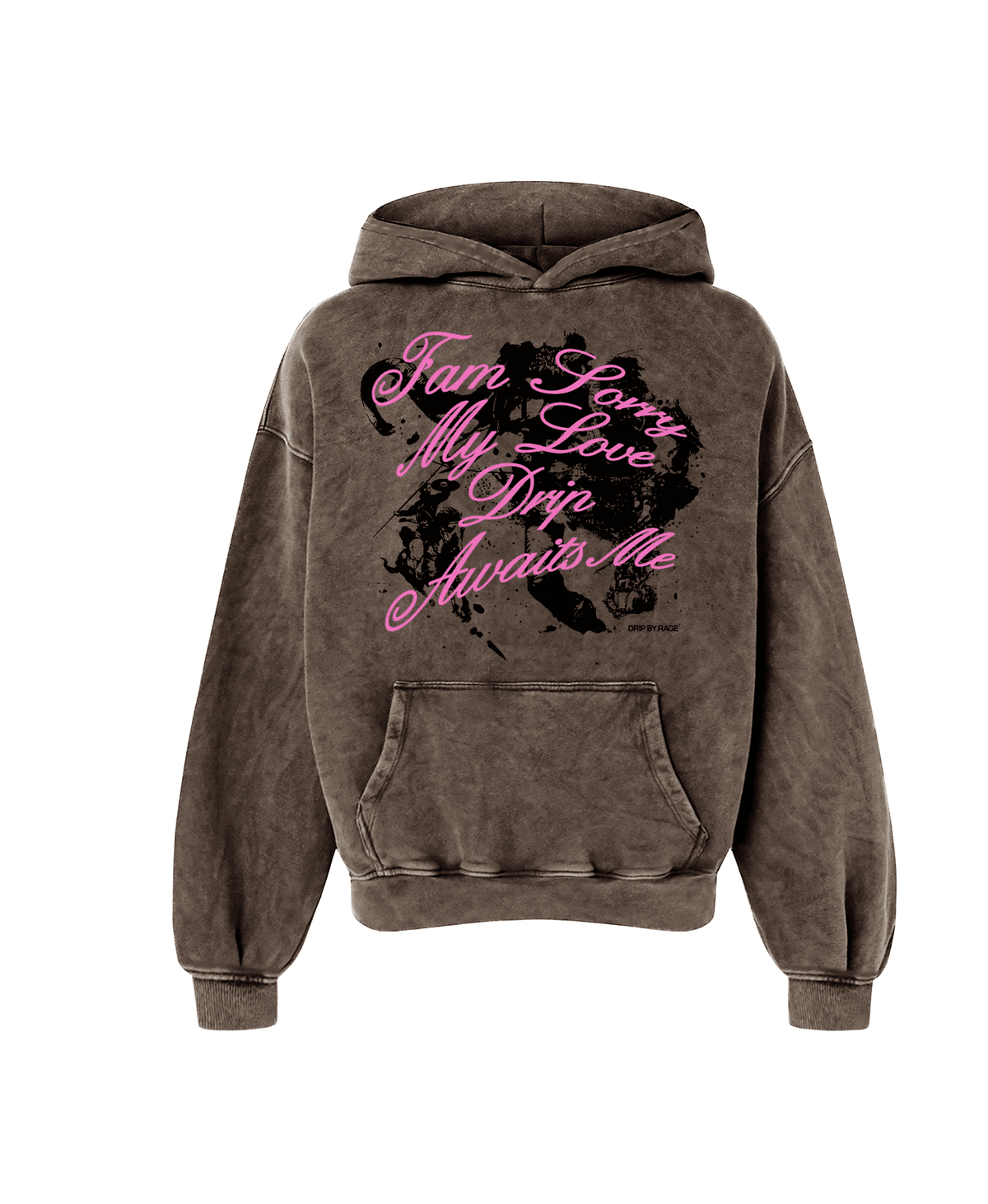 DRIP AWAITS ME OVERSIZED WASHED HOODIE - Drip by Rage
