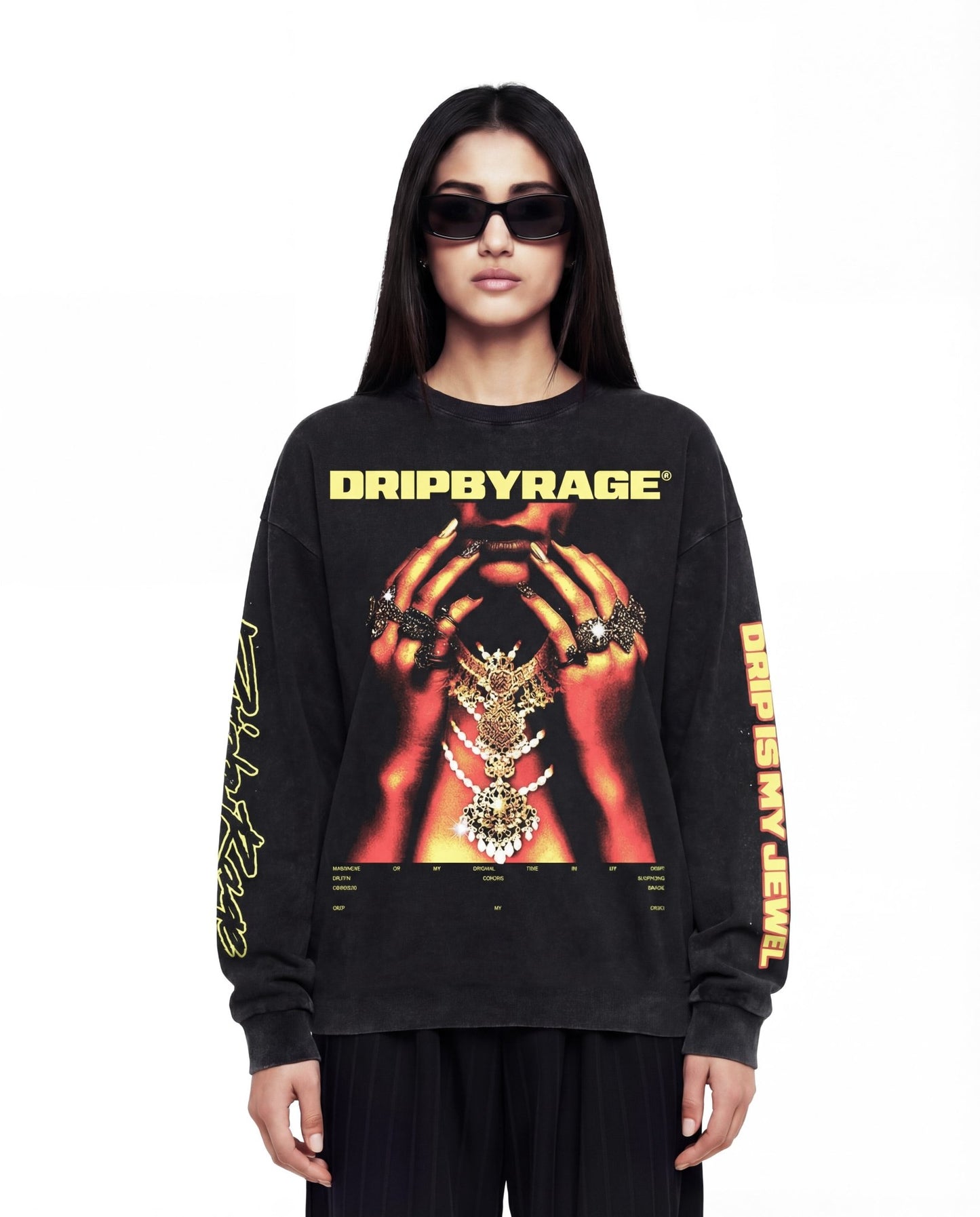 DRIP IS MY JEWEL LONG SLEEVE BLACK - Drip by Rage