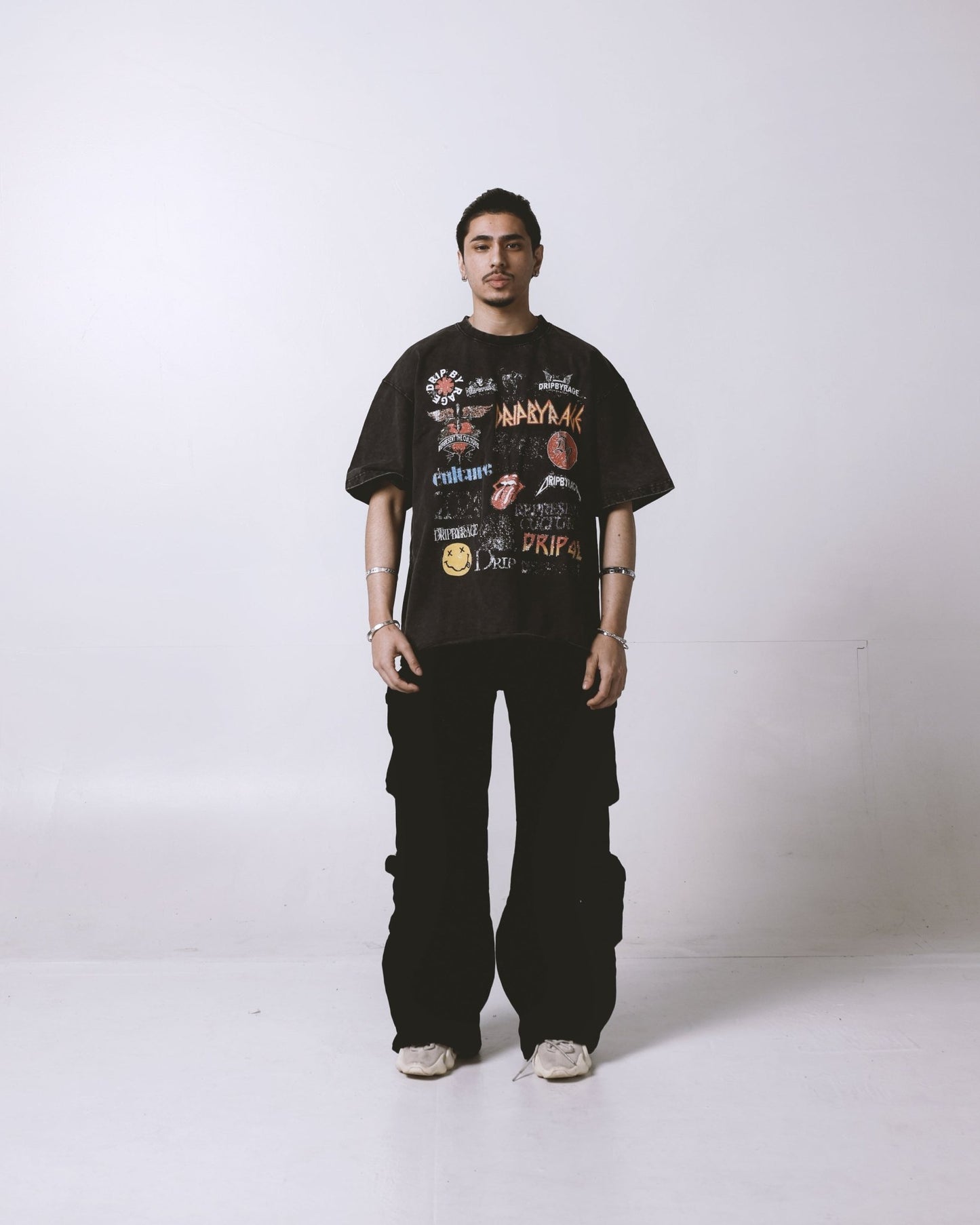 DRIP LOGOS OVERSIZED FADED T-SHIRT - Drip by Rage