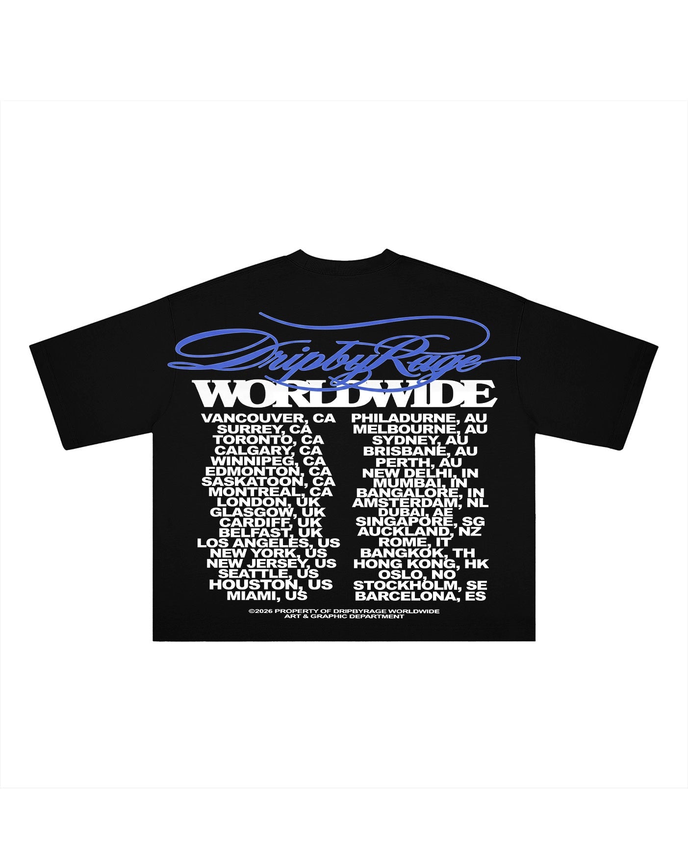 DRIPBYRAGE WORLDWIDE BOXY T-SHIRT - Drip by Rage