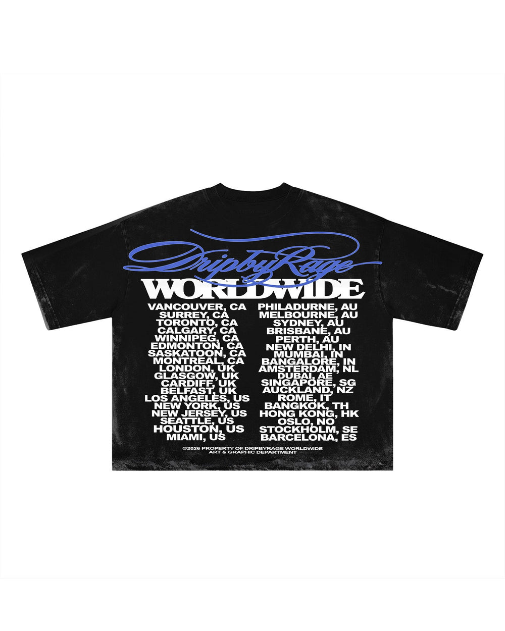 DRIPBYRAGE WORLDWIDE BOXY T-SHIRT - Drip by Rage