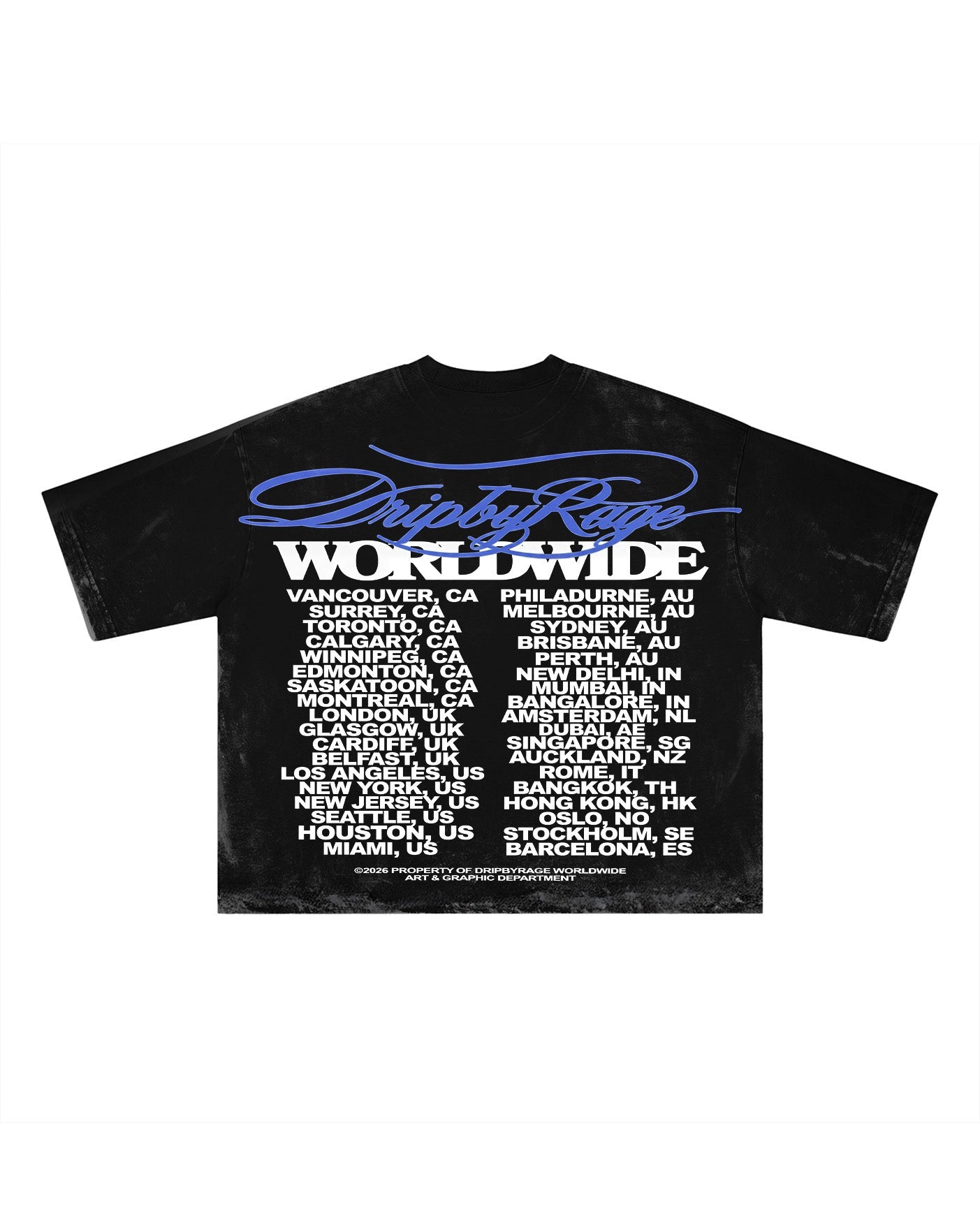 DRIPBYRAGE WORLDWIDE BOXY T-SHIRT - Drip by Rage