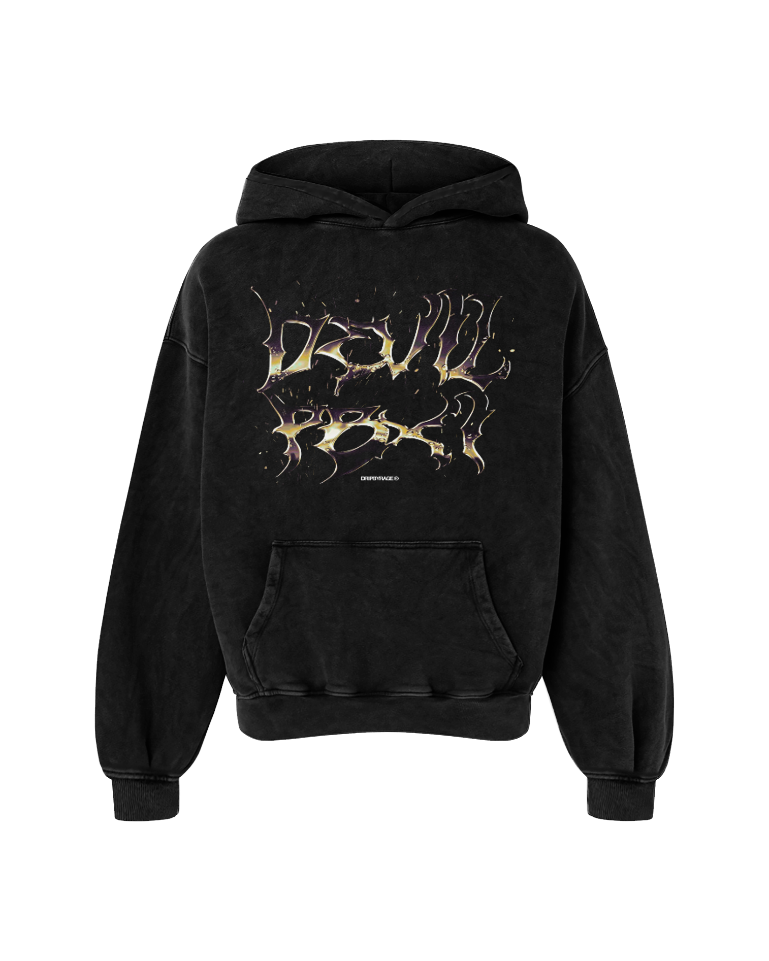 DEVIL PBX1 OVERSIZED FADED HOODIE