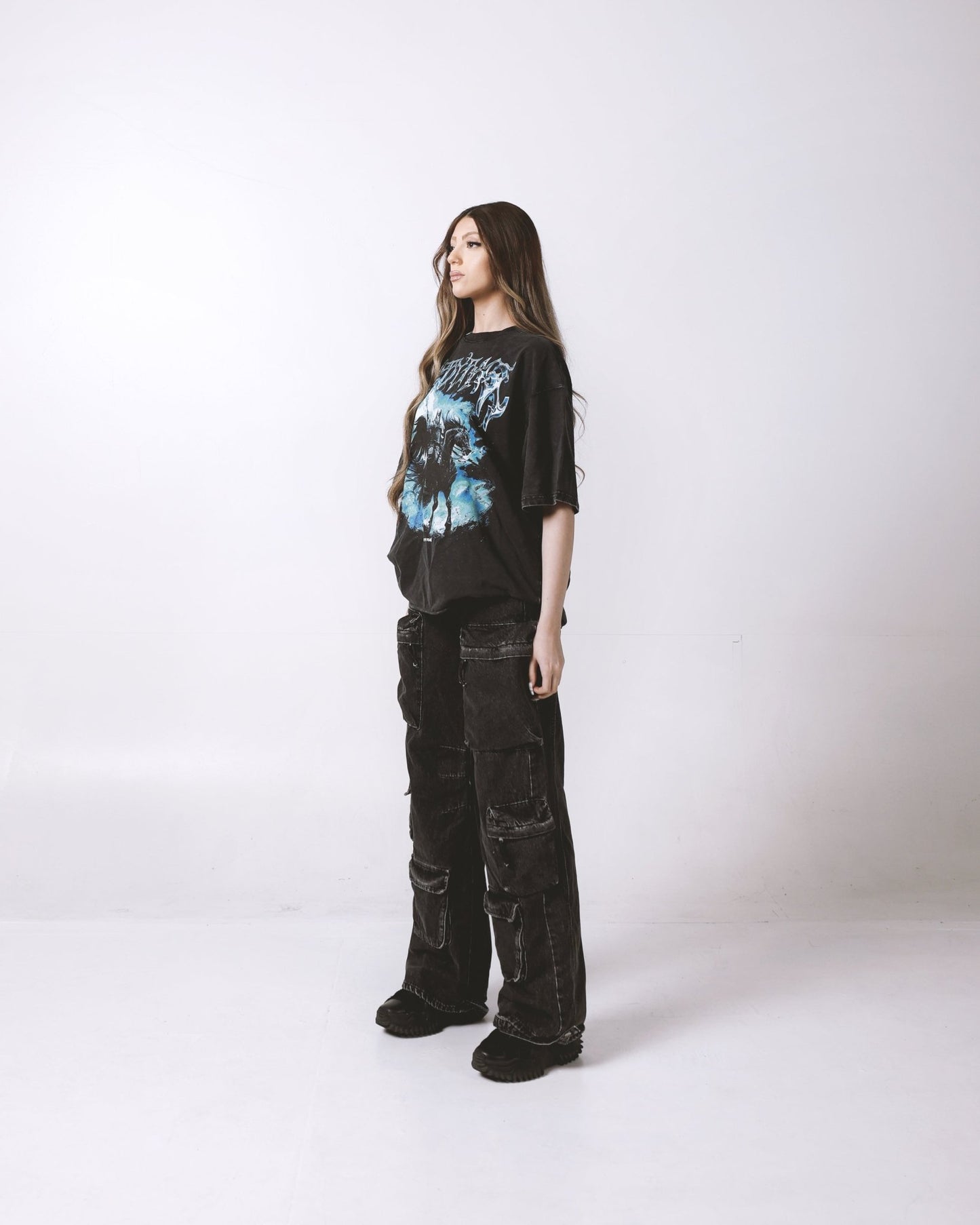 EMERALD SWORD OVERSIZED FADED T-SHIRT - Drip by Rage