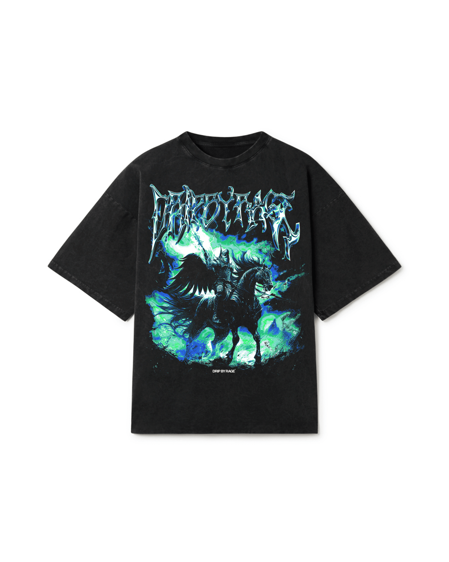 EMERALD SWORD OVERSIZED FADED T-SHIRT - Drip by Rage