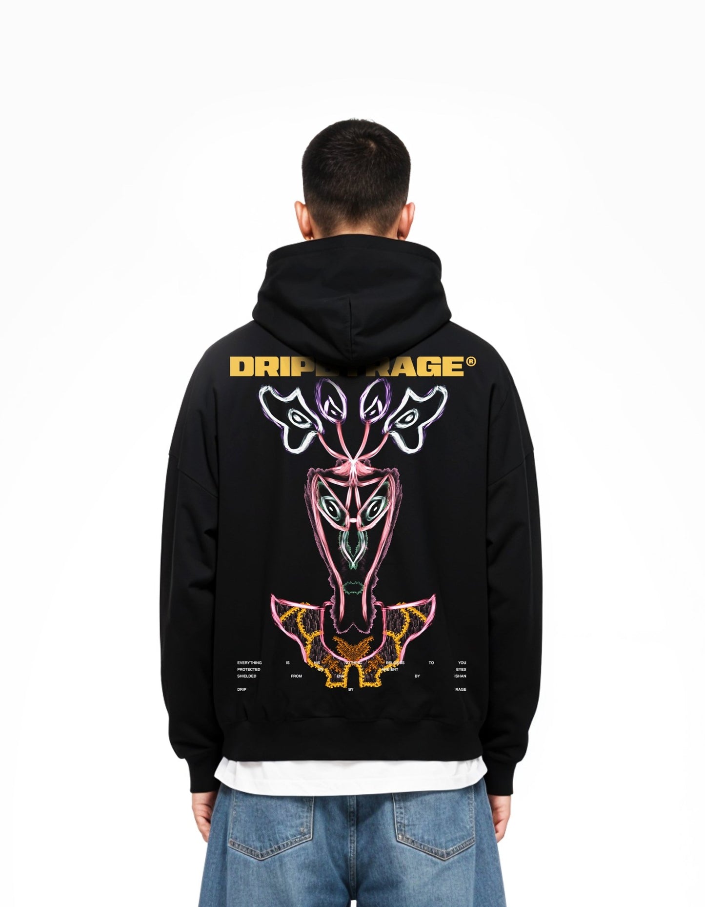 ENTITY SUN FADED BOXY HOODIE - Drip by Rage