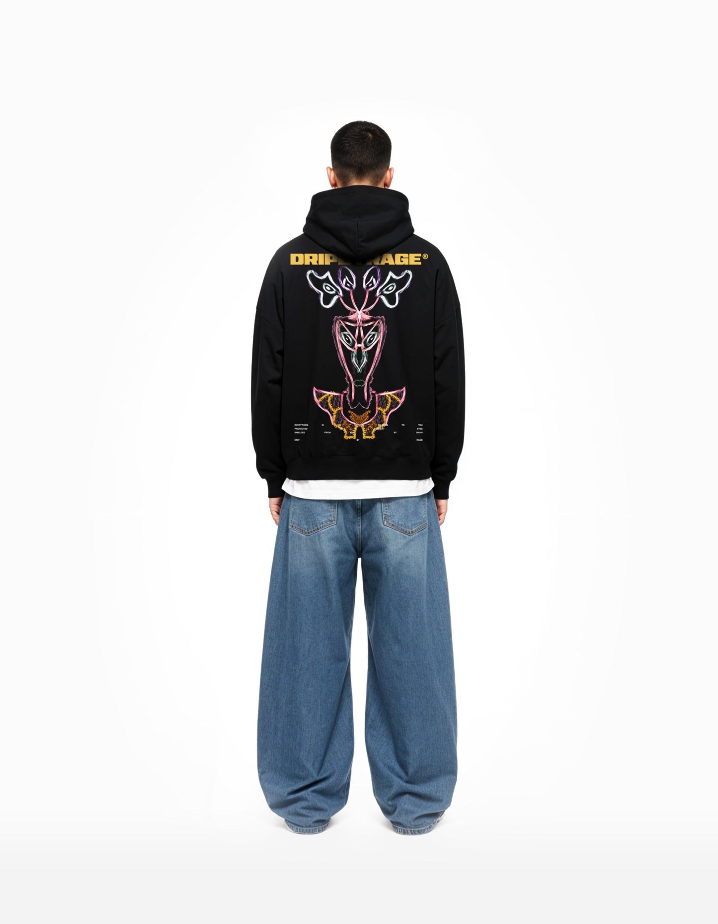 ENTITY SUN FADED BOXY HOODIE - Drip by Rage