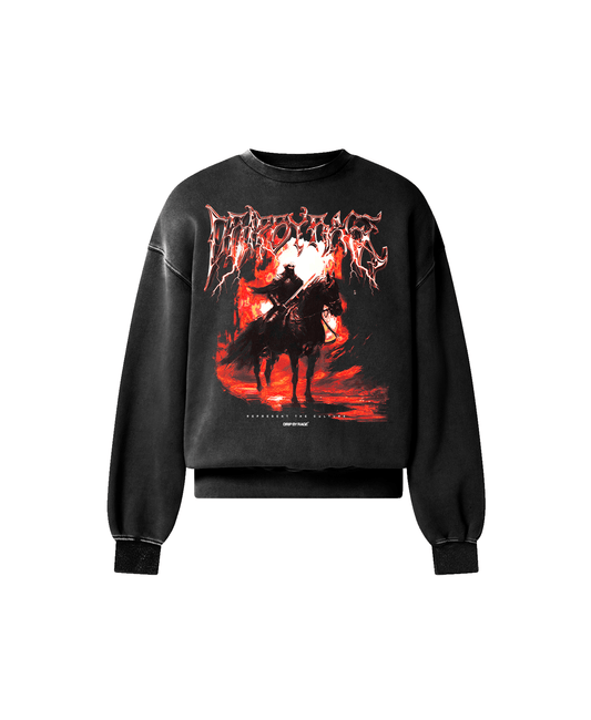 ETERNAL FLAME OVERSIZED FADED SWEATSHIRT - Drip by Rage