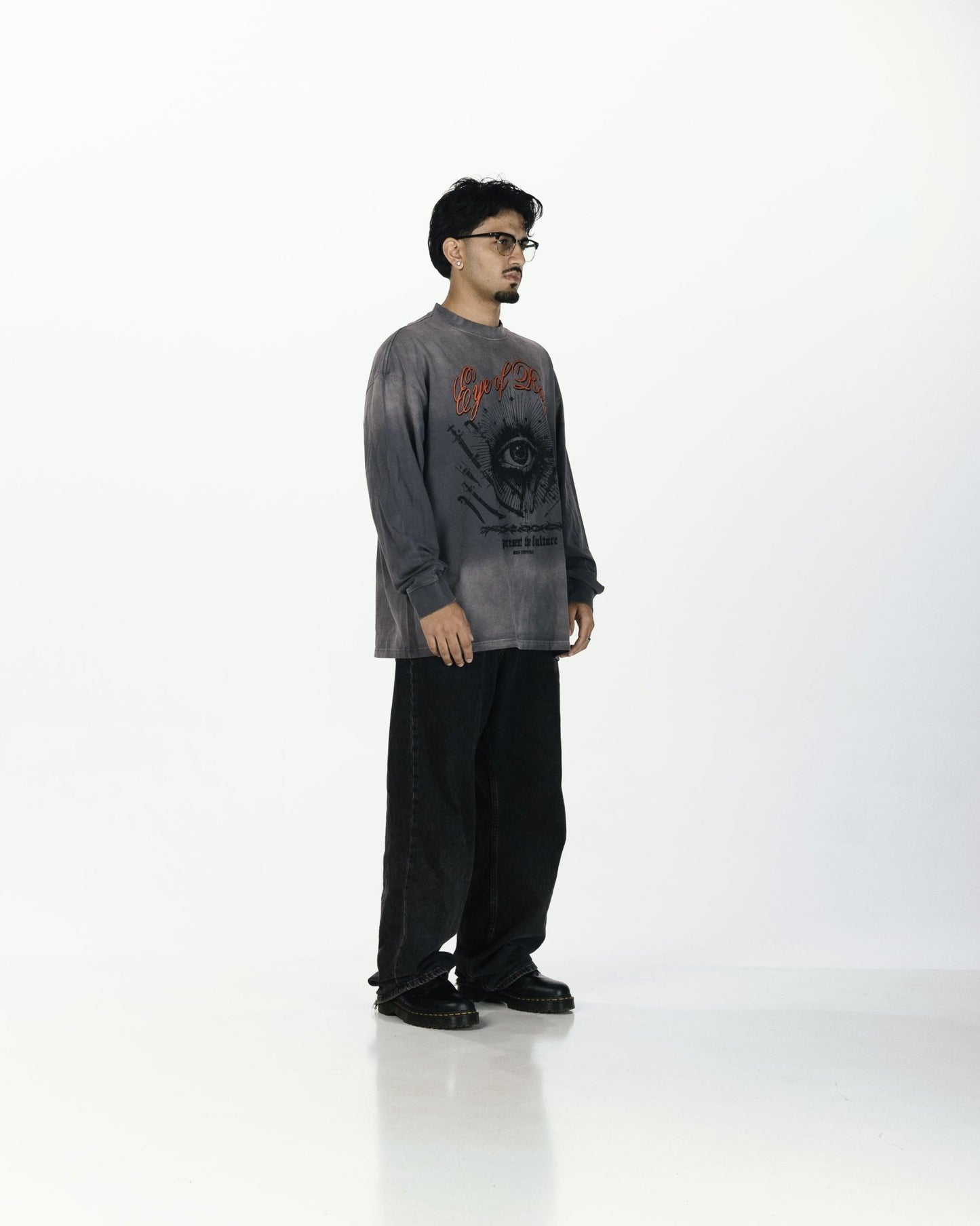EYE OF RAGE OVERSIZED FADED LONG SLEEVE - Drip by Rage
