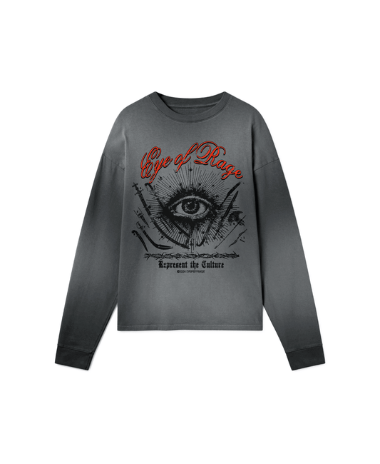 EYE OF RAGE OVERSIZED FADED LONG SLEEVE - Drip by Rage