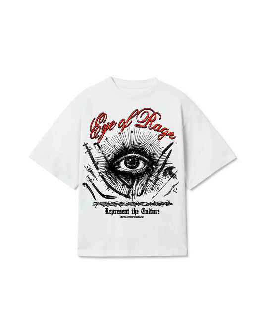 EYE OF RAGE T-SHIRT WHITE - Drip by Rage
