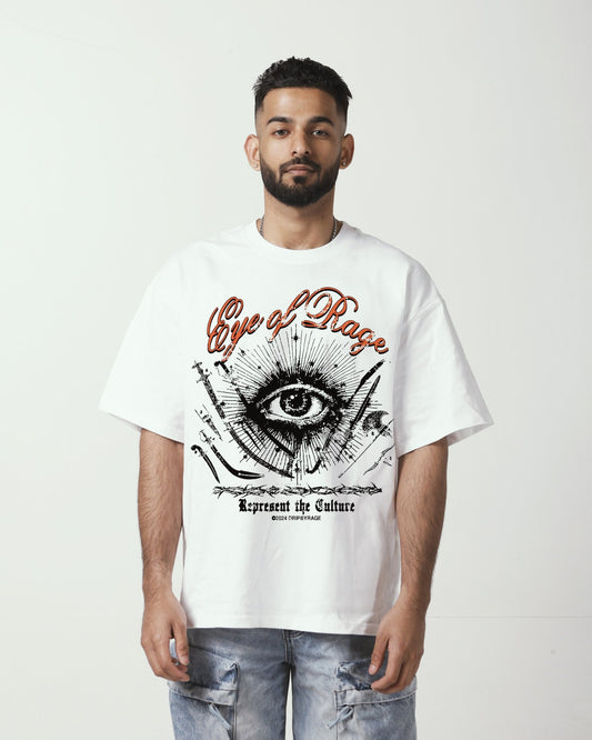 EYE OF RAGE T-SHIRT WHITE - Drip by Rage