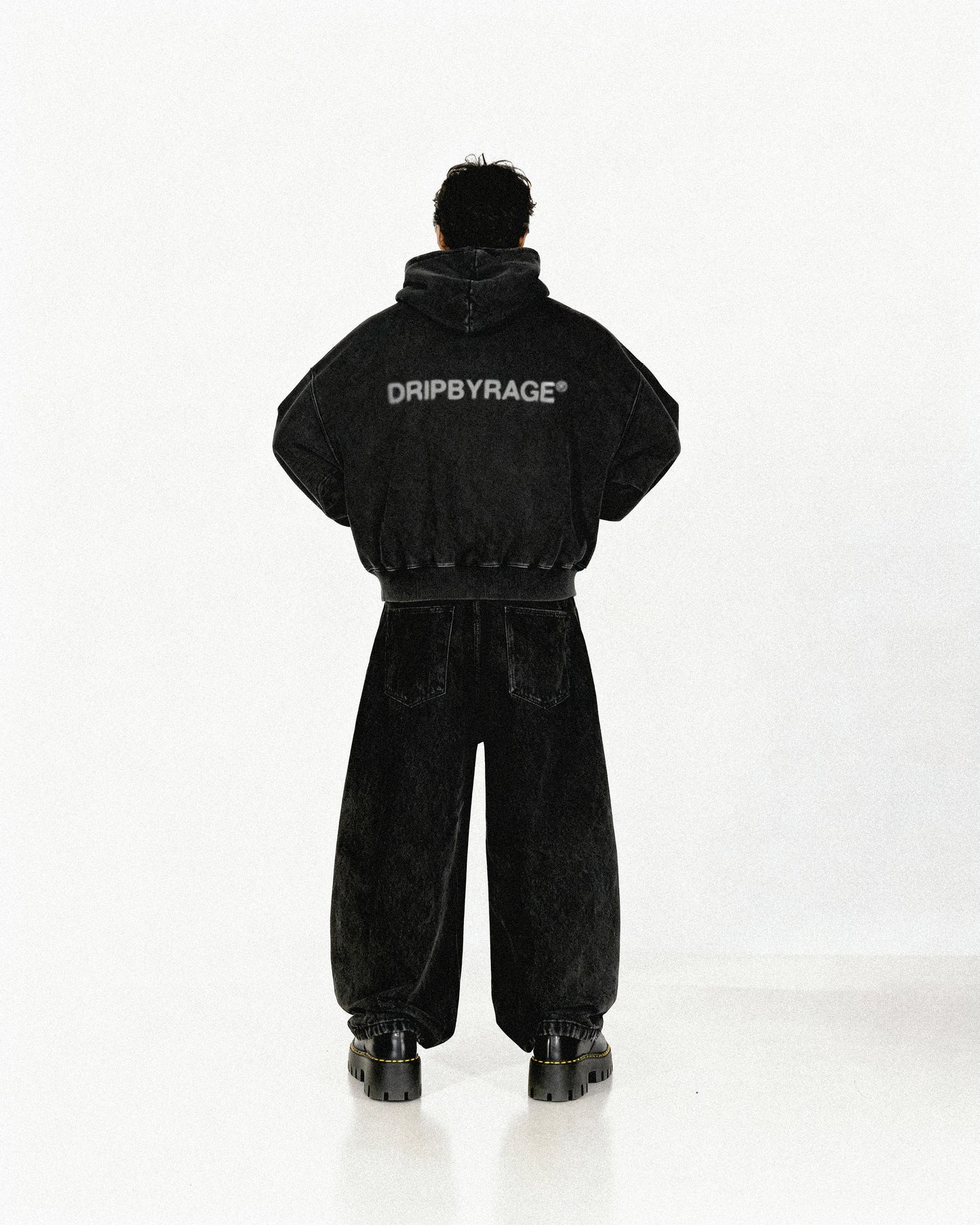 Sweat à capuche MADNESS Boxy délavé