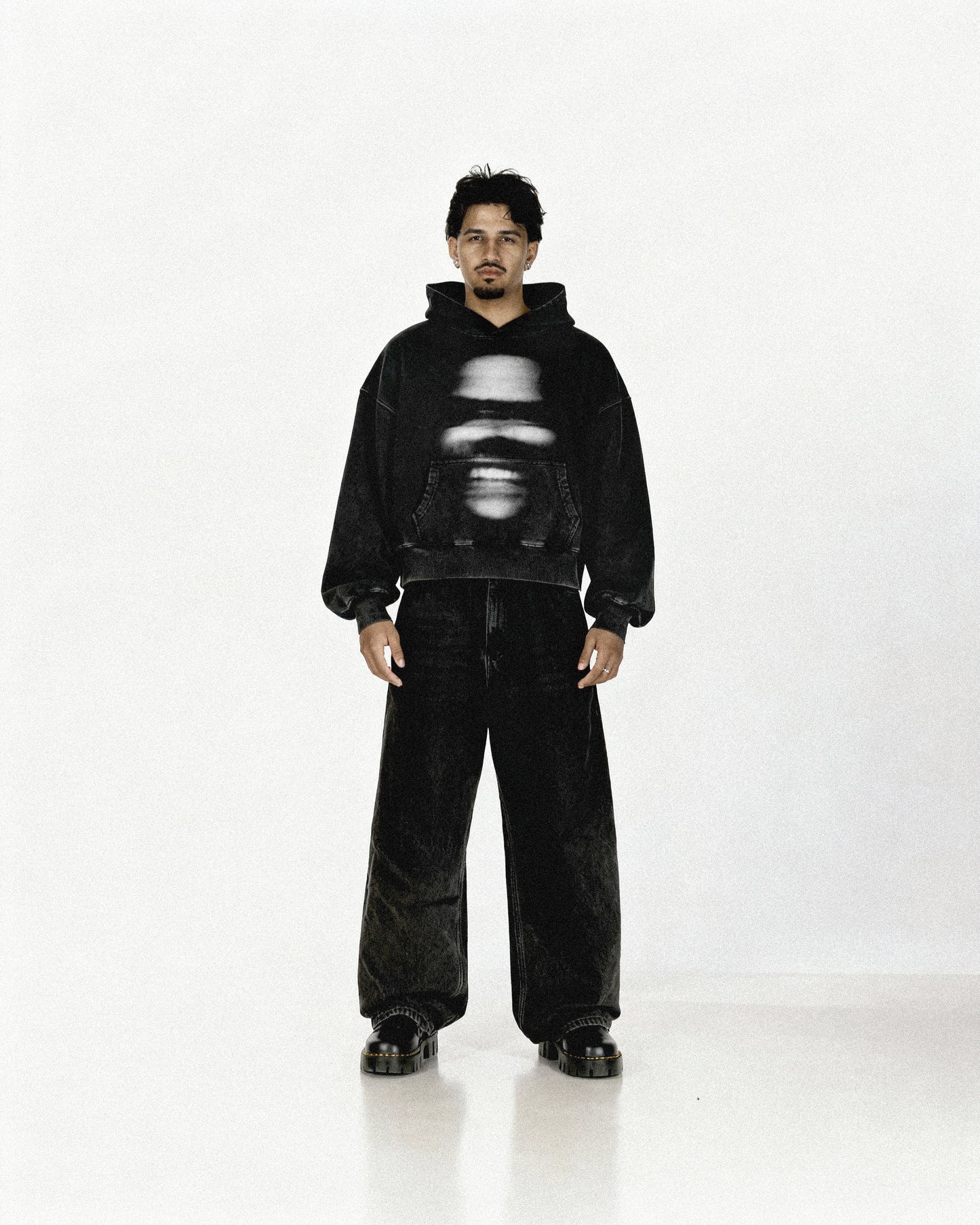 Sweat à capuche MADNESS Boxy délavé