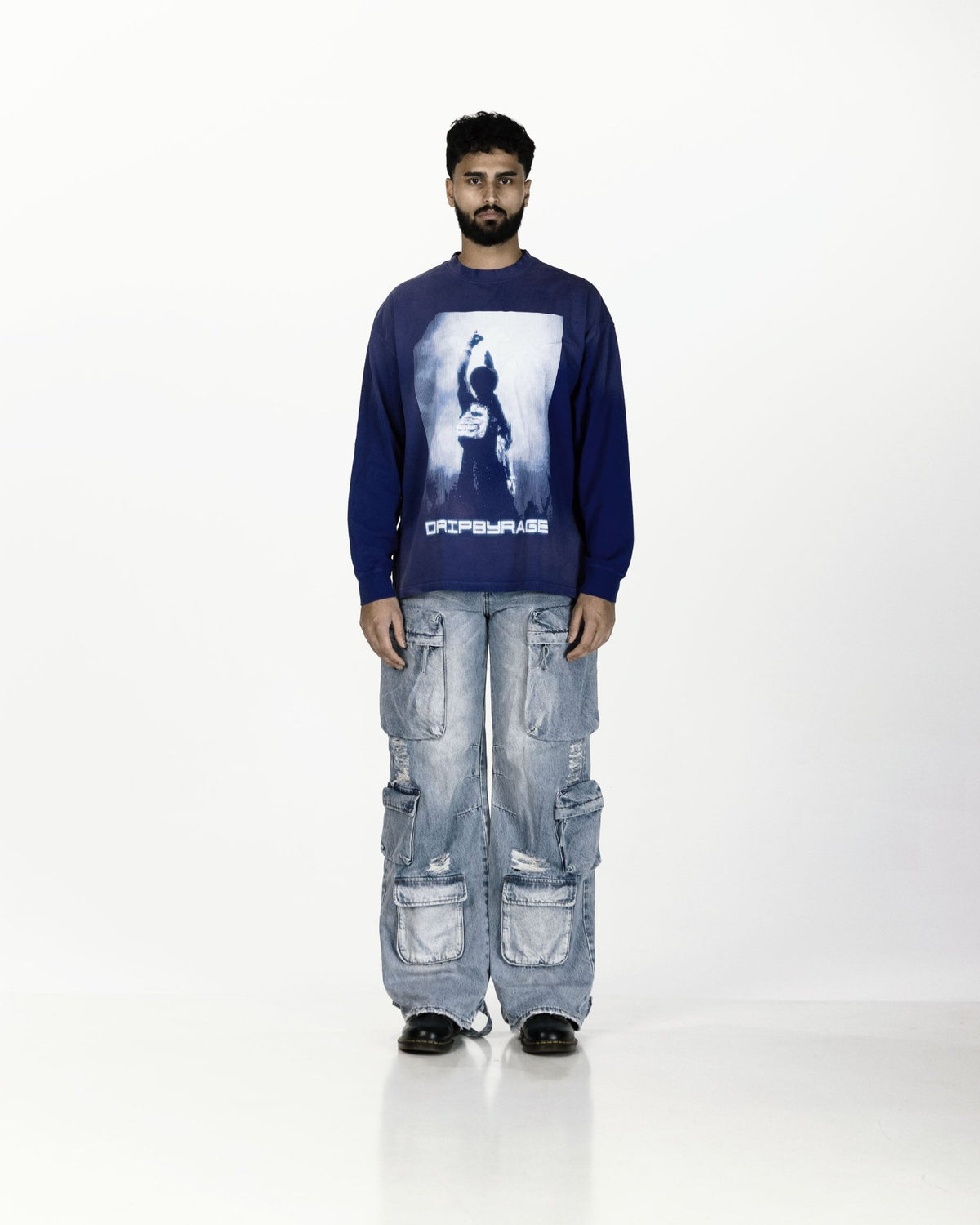 FANDOME OVERSIZED FADED LONG SLEEVE - Drip by Rage