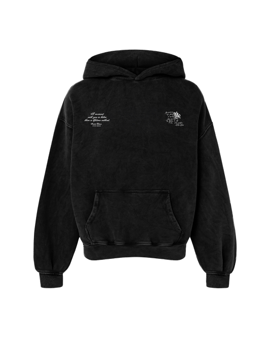 AMRITA OVERSIZED FADED HOODIE BLACK