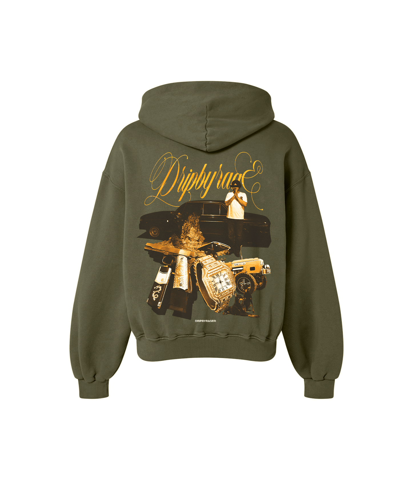 GANGSTA'S PARADISE OVERSIZED FADED HOODIE - Drip by Rage