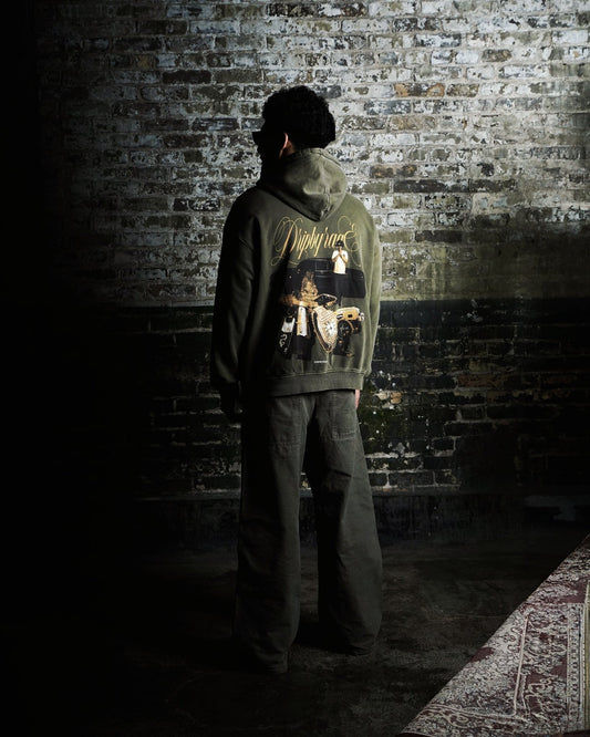 GANGSTA'S PARADISE OVERSIZED FADED HOODIE - Drip by Rage