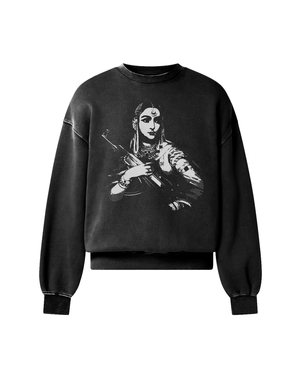 GANGSTER QUEEN OVERSIZED FADED SWEATSHIRT - Drip by Rage